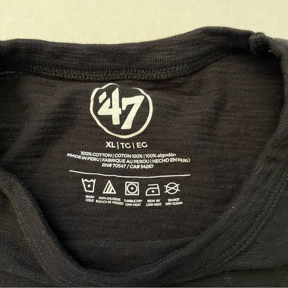 New Orleans Saints T-Shirt XL Black THIN DISTRESSED 1-Side FADES Cotton Tee - Picture 3 of 3